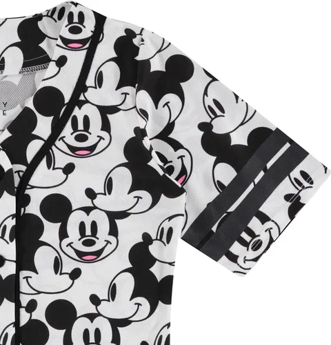 Miniatura 10 de Disney Camiseta de béisbol de Mickey Mouse con botones para mujer, diseño de Mickey y Minnie Mouse