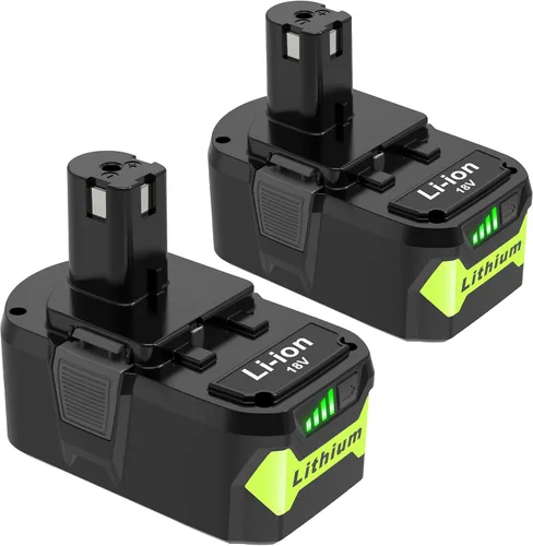 Paquete de 2 baterías de repuesto de 5.0Ah para batería Ryobi de 18 V P102, P103, P104, P105, P107, P108, P109, compatible con herramientas