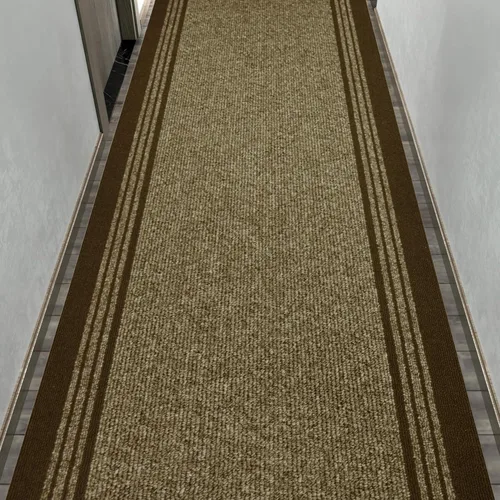 Alfombra de pasillo de tamaño personalizado, borde sólido, estilo bereber para interiores y exteriores, parte trasera de goma antideslizante de 26,