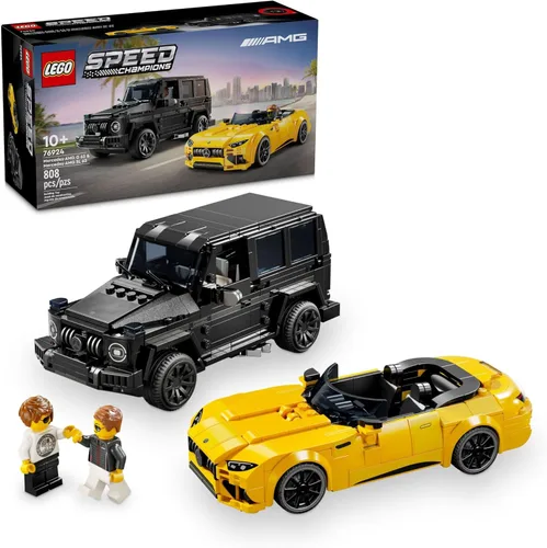 LEGO Speed Champions Mercedes-AMG G 63 y Mercedes-AMG SL 63 Juguetes de Construcción - Coches de Juguete de Juego de Simulación para Niños y Niñas,