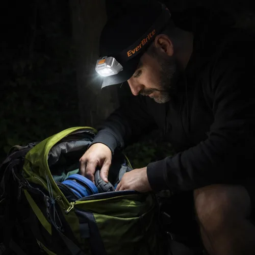 Miniatura 9 de EverBrite Linterna frontal LED, 4 modos de iluminación, cabezal giratorio con diadema ajustable, IPX4 resistente al agua, perfecto para correr