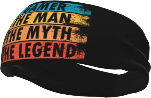 Miniatura 3 de Gamer The Man The Myth The Legend Headband for Men Women Sports Sweatband for Fitness Exercise Moisture Wicking Running Yoga Hairbands