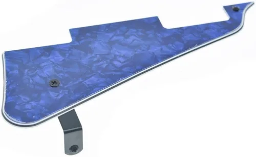 Miniatura 82 de KAISH Golpeador de guitarra Abalone Pearl LP con soporte de acero inoxidable negro y tornillos de montaje de acero para USA Les Paul