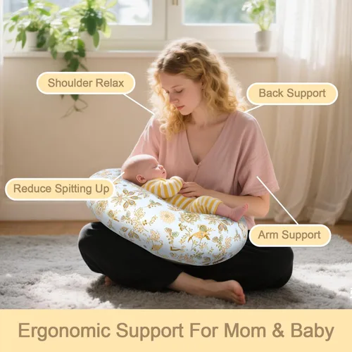 Miniatura 2 de x-vesolje Almohada de lactancia para bebé para amamantar, almohada de alimentación ajustable para alimentación con biberón, esenciales de lactancia