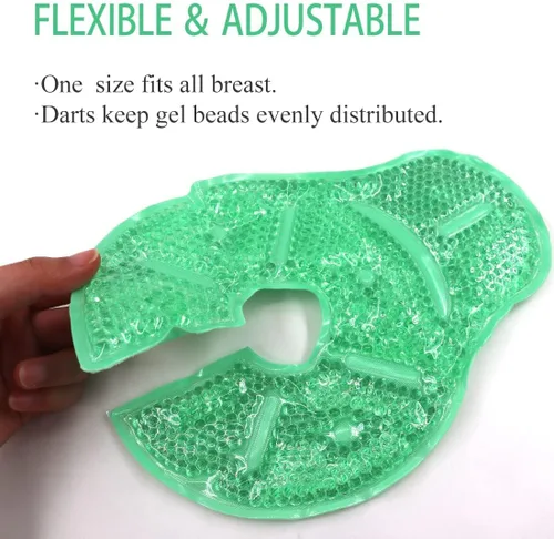 Miniatura 2 de Paquete de terapia de mama reutilizable, paquetes de hielo para mamas, esenciales para la lactancia materna, para alivio de la lactancia, dolor