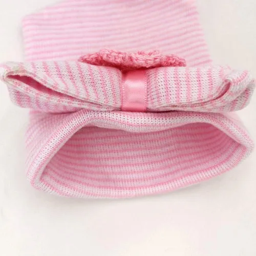 Miniatura 6 de HUIXIANG Gorro para recién nacido de algodón suave para niña, con gorro de lazo grande, bebé