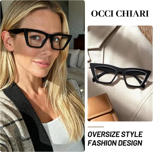 Miniatura 3 de OCCI CHIARI Anteojos de lectura anchos para mujer con bisagra de resorte