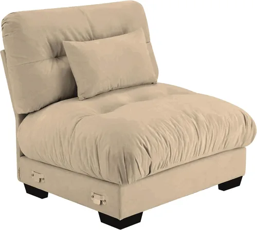 Miniatura 20 de SoarFlash Moderno sofá reclinable de terciopelo para sala de estar, sofá biplaza para apartamento, sofá de almacenamiento con marco de madera Azul