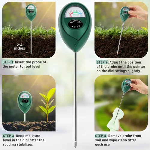 Miniatura 4 de Medidor de humedad para plantas, medidor de agua para plantas, medidor de humedad del suelo para plantas de casa para jardín, césped, granja, uso