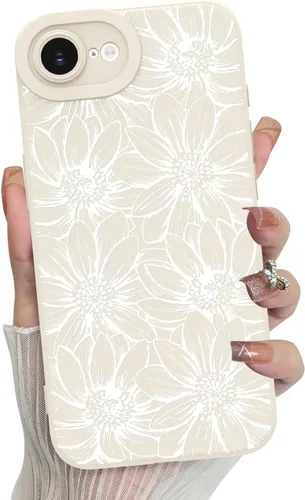 Miniatura 58 de MZELQ Funda para iPhone 17 Pro 2025, diseño de girasoles de silicona, flores florales, protección de cámara, funda delgada y suave para teléfono