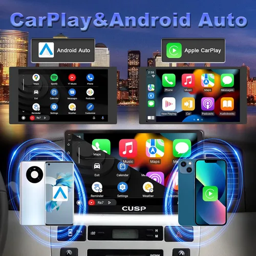Miniatura 2 de CUSP Radio estéreo de coche de doble DIN de 10.1 pulgadas, unidad principal Android con CarPlay inalámbrico y Android Auto, 4 GB de RAM 64 GB ROM
