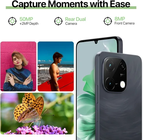 Miniatura 6 de UMIDIGI Teléfono celular desbloqueado G9C Android 14, Octa-core 12GB +128GB Expandir 1TB teléfono inteligente desbloqueado, 6.75 pulgadas HD+ 90Hz