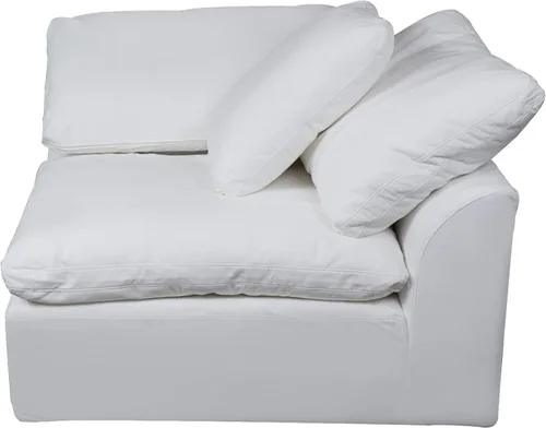 Miniatura 5 de Sunset Trading Cloud Puff - Sofá modular de 2 piezas con cubierta seccional blanca, tela resistente a la humedad