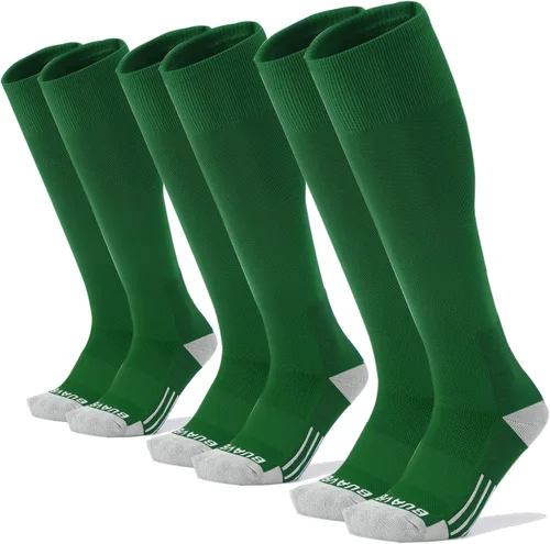 BUAVBO Paquete de 3 calcetines de béisbol y sóftbol para niños pequeños, hasta la rodilla, T-Ball, calcetines de fútbol para jóvenes y niñas