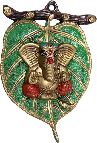 Miniatura 11 de Lord Ganesha. Figura decorativa con rata para el mandir del templo del hogar. Estatua de Ganesh Chaturthi. Dios hindú Indian Pooja. Artículo