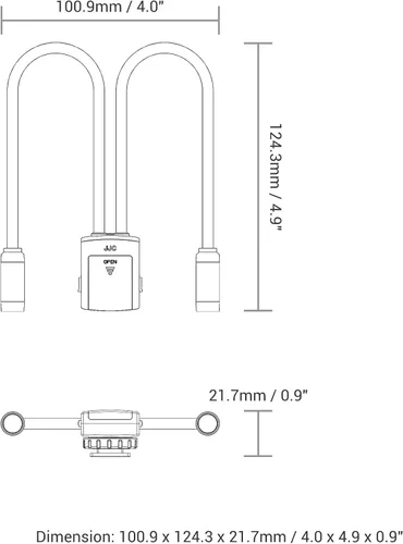 Miniatura 9 de JJC Luz de brazo macro LED portátil de 10 pulgadas, CRI 95+ 5600K, 5 niveles ajustables, luces de relleno flexibles, USB-C, blanca