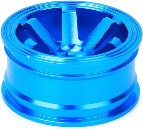 Miniatura 5 de Buje de rueda de metal, 4 unidades, aleación de aluminio, compatible con auto universal 1/10 Flat Running Drift RC (azul)
