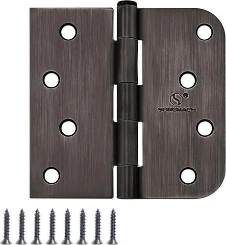 Miniatura 11 de Bisagra para puerta interior de 4 pulgadas, bisagras interiores de 4 pulgadas, color negro mate, bisagras interiores de 4 pulgadas, bisagra de Negro