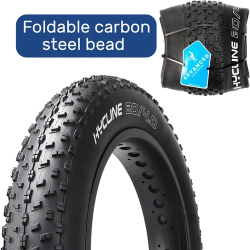 Miniatura 5 de Neumático de Reemplazo para Bicicleta de Llanas Anchas Hycline: Neumáticos Plegables MTB de Alto Rendimiento y Resistente al Desgaste de 20x4.0