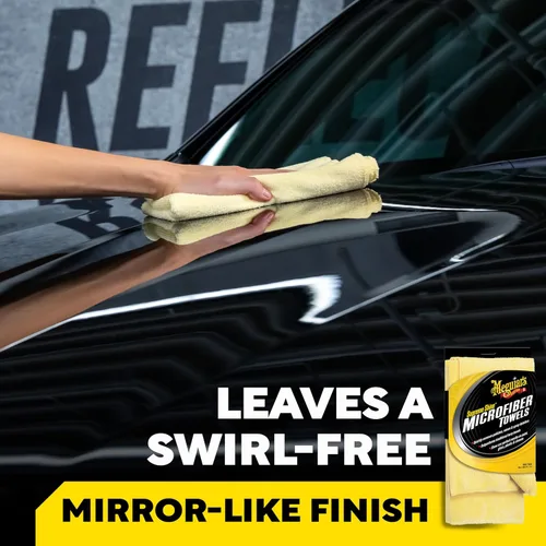 Miniatura 3 de Meguiar's - Toallas de microfibra Supreme Shine, paquete de 3 unidades, color amarillo, X2020