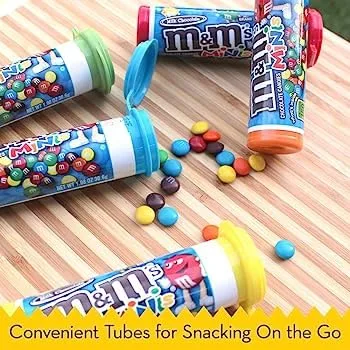 Miniatura 4 de QT M&Ms Minis - Caramelos surtidos de chocolate, tubos de 1.08 onzas, 12
