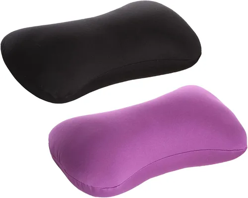 Paquete de 2 almohadas de cuello de microcuentas, almohada para reposacabezas de hueso y cojín de apoyo cervical, almohada de tubo universal cómoda