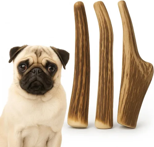 Miniatura 17 de Whitetail Naturals - Paquete de 3 masticables medianos para perros con cuernos de ciervo - Cuernos para perros medianos - Huesos de perro