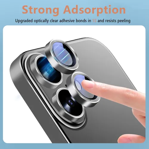 Miniatura 4 de Paquete de 2X2 Protector de Lente de Cámara para iPhone 17, iPhone 16 Plus/ 16 Protector de Pantalla de Lente de Vidrio Templado Cubierta de Cámara