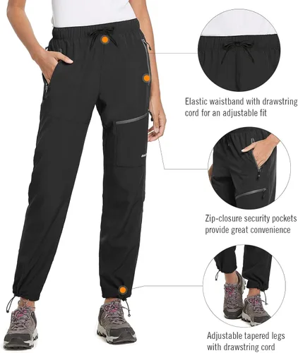 Miniatura 3 de BALEAF - Pantalones de senderismo para mujer de secado rápido ligeros informales para verano