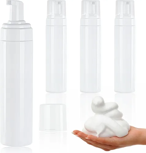 Miniatura 8 de Botella con bomba de espuma de 8.5 onzas líquidas, bomba de botella de espuma vacía transparente, botellas de espuma de viaje para jabón, champú