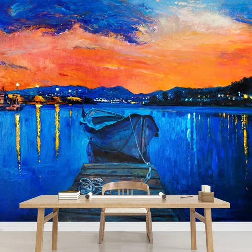 Miniatura 44 de wall26 - Ciudad Vieja de Europa al atardecer con efecto de filtro retro vintage - Mural de pared extraíble Papel pintado autoadhesivo grande