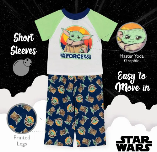 Miniatura 4 de STAR WARS Boys' 3-Piece Loose-fit Pajamas Set