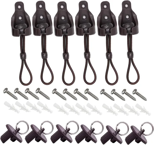 Miniatura 9 de Paquete de 5 tapas universales con anillo de tracción, piezas de repuesto para persianas enrollables para exteriores e interiores (beige)