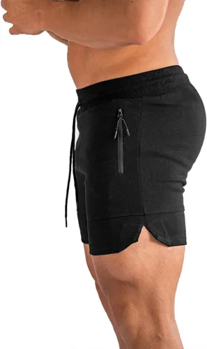 Miniatura 4 de PIDOGYM Pantalones cortos de entrenamiento para hombre de 5 pulgadas, pantalones cortos ajustados para culturismo, correr, entrenamiento