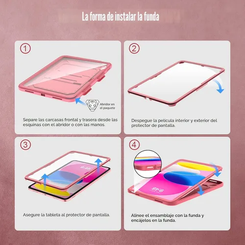 Miniatura 7 de Funda TiMOVO para iPad (A16) de 11ª generación de 11 pulgadas 2025, funda para iPad de 10ª generación 2022 con protector de pantalla, cubierta