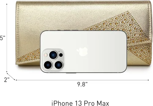 Miniatura 5 de Dasein Bolso de noche de satén con diamantes de imitación para mujer, bolso brillante con purpurina brillante para fiesta, boda, cóctel, baile