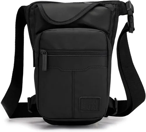 Miniatura 2 de Anjoy Impermeable lona táctica gota pierna bolsa al aire libre cintura paquete para hombres mujeres moto ciclismo multi-bolsillo cintura Fanny bolsa