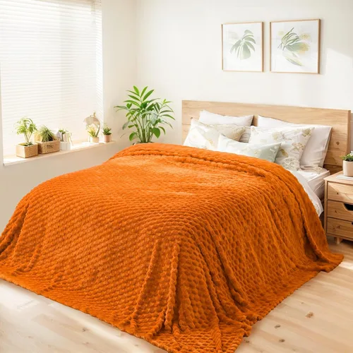 Miniatura 77 de Vessia - Manta de forro polar de franela (50x70 pulgadas), manta 3D de jacquard negra, esponjosa y cálida para sofá, sillón, cama, silla, 300GSM