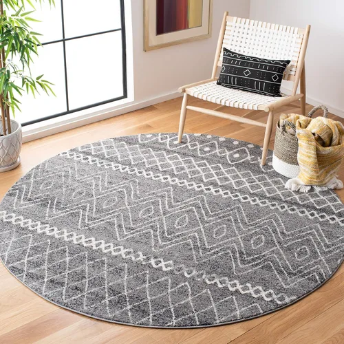 Miniatura 48 de SAFAVIEH Madison Collection - Alfombra decorativa de 2 x 3 pies, color marfil y carbón, diseño marroquí bohemio envejecido, no desprende pelusa