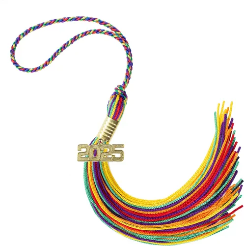 Miniatura 279 de Borla de graduación Aqua 2022, todos los colores escolares disponibles, fabricada en Estados Unidos