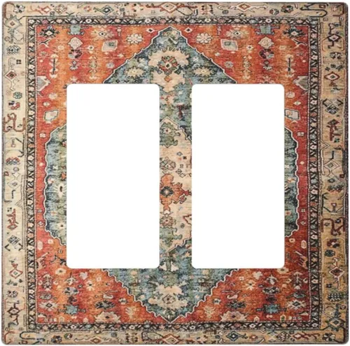 Miniatura 30 de Cubierta de Interruptor de Palanca Única de Asta de Venado de Madera de Estilo Rústico de Granja Placa Decorativa de Pared de 1 Banda Placa Frontal