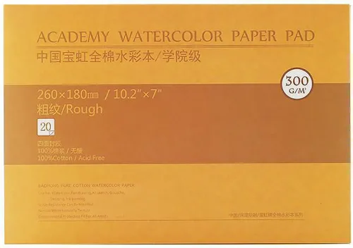 Miniatura 13 de MEEDEN Bloque de papel de acuarela de algodón de 8.3 x 12 pulgadas, papel de acuarela de superficie lisa, prensa caliente, 140 libras/300 gsm, 20