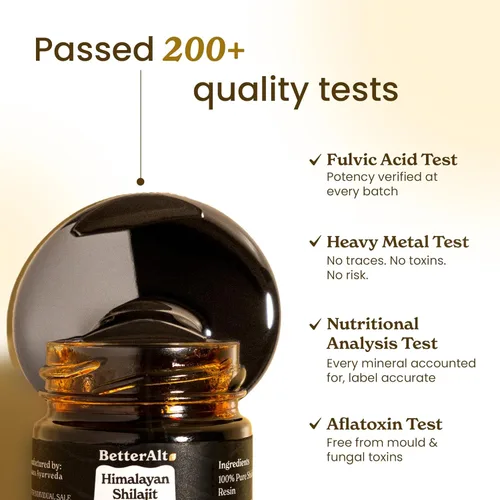 Miniatura 5 de Better Alt Paquete de 1 resina Shilajit pura del Himalaya, 75 porciones de grado dorado de alta potencia para impulso de energía y apoyo