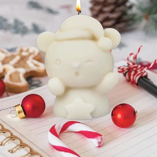 Miniatura 5 de Moldes de silicona de Navidad para velas de estrella y muñeco de nieve para suministros de fabricación de velas, resina epoxi y herramientas