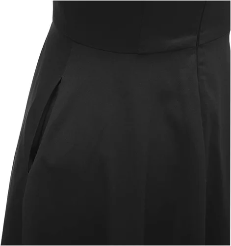 Miniatura 6 de PUKAVT - Vestido de cóctel para mujer, diseño con manga casquillo, vestido de fiesta de estilo retro acampanado de los años 1950, con bolsillos
