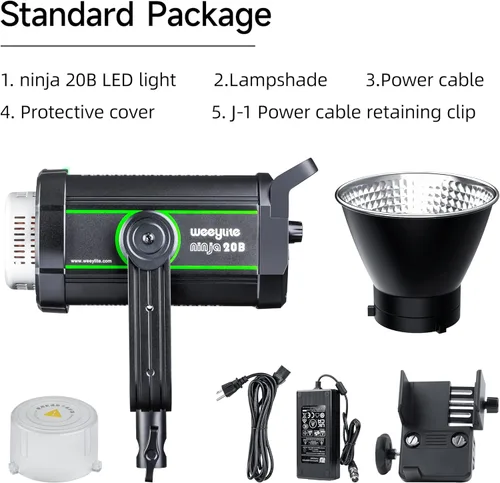 Miniatura 7 de 200W 22000LM Bi-Color Bowens Montaje LED Fotografía Iluminación, 79000lux@3.3 ft APP Control Película Iluminación 2800K-6800K Proyector de estudio