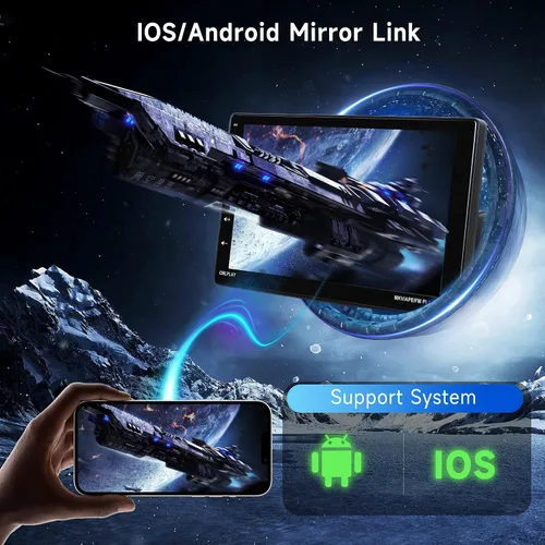 Miniatura 3 de Rimoody Estéreo de coche de 9 pulgadas con pantalla táctil desmontable, radio de coche con Bluetooth 5.0 Mirror Link FM/EQ USB/AUX/TF/SWC/MIC