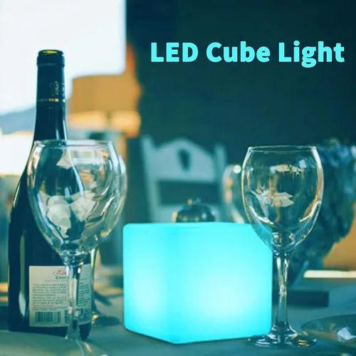 Miniatura 3 de Luz LED en cubo, luz nocturna inalámbrica de 4 pulgadas para niños, lámpara de estado de ánimo recargable con 16 colores cambiantes, cubo cósmico