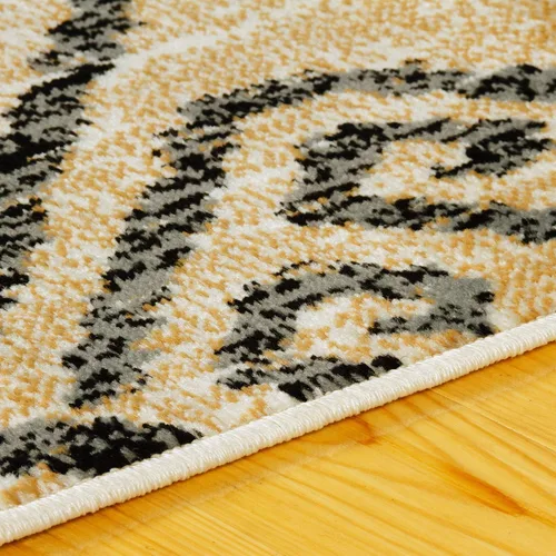 Miniatura 3 de Superior Altura del pelo de 0.315 in con respaldo de yute, hermoso patrón de damasco Ikat, alfombras tejidas de moda y asequibles, alfombra de 5 x 8