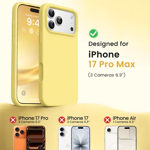 Miniatura 387 de GONEZ Funda de silicona para iPhone 15 Pro Max, compatible con Magsafe, protector de cámara + protector de pantalla, forro de microfibra suave